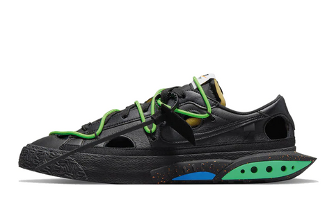 Nike Blazer Low Off-White Black Electro Green - Sneakerliebe