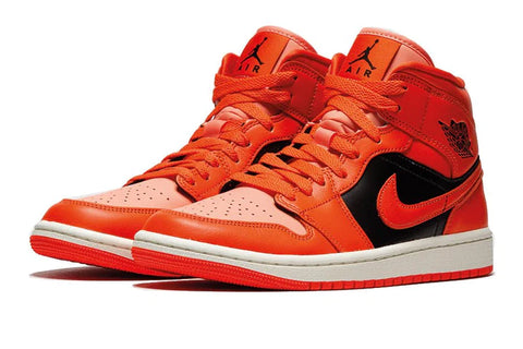 Nike Air Jordan 1 Mid Orange Black (W) - Sneakerliebe